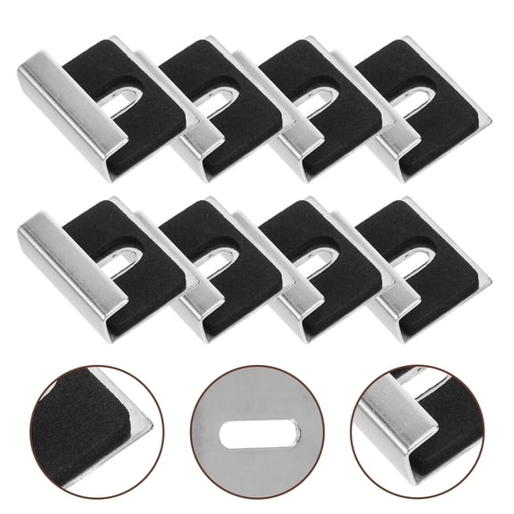 Topbathy 8Pcs Heavy Duty Mirror Clips Wall Mount Stainless Steel Mirror Brackets for Glass Holders