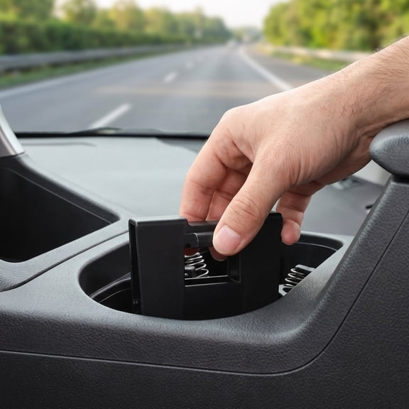 Topbathy ABS Car Cup Holder, Non-Slip Design, Custom Fit for Subaru, Black, Secure Beverage Placement