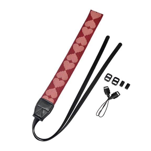 Topbathy Red Camera Strap Adjustable Neck Shoulder Belt for Dslr and Digital Cameras with Durable Sewing