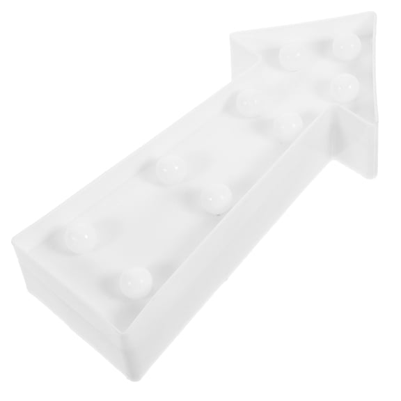 Topbathy White LED Arrow Sign Light Battery Operated Wall Decor with 7 Leds for Lighting