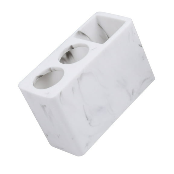 Topbathy Shower Toothbrush Holder Stand Resin Marble Texture Storage for Adults in Bathroom 1Pack
