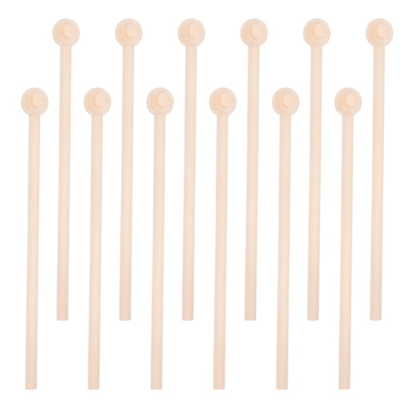Topbathy Beige Synthetic Drum Sticks for Kids and Adults Perfect for Xylophone Cow Bell Glockenspiel 12pcs
