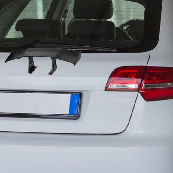Topbathy Black Frp Universal Car Spoiler for Rear Trunk Decoration, Smooth Finish Tail Wing