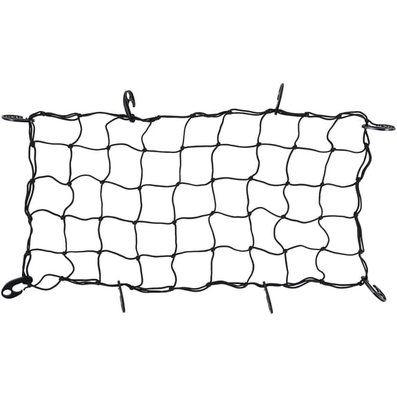 Topbathy Black Elastic Luggage Net for Camper Cart Made of Thick Bungee Webbing and Polypropylene