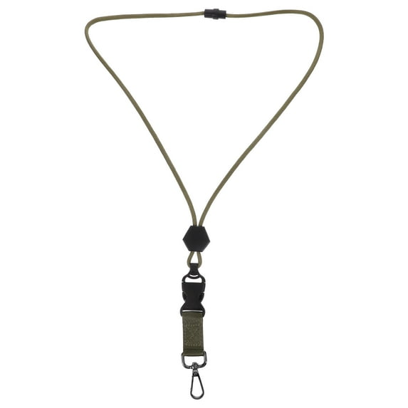 Topbathy Portable Dark Green Lanyard with Safety Breakaway Metal Hook for Id and Key Use