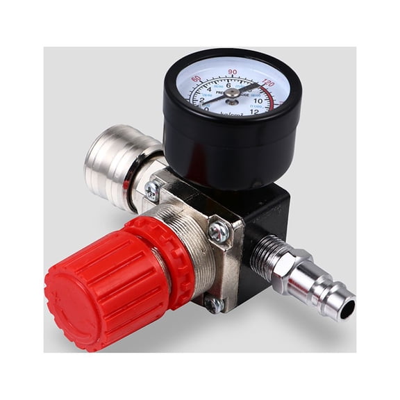 Topbathy Air Compressor Control Valve Pressure Device with Lockable Knob and Barometer Assorted Color