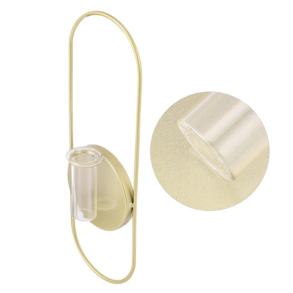 Topbathy Oval Wall Mounted Candle Holders Gold Iron 1Pack for Indoor Use