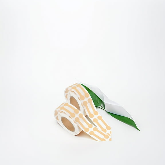 Topbathy 2 Rolls Bag Sealing Stickers Self Adhesive Light Brown for Retail Products Identification