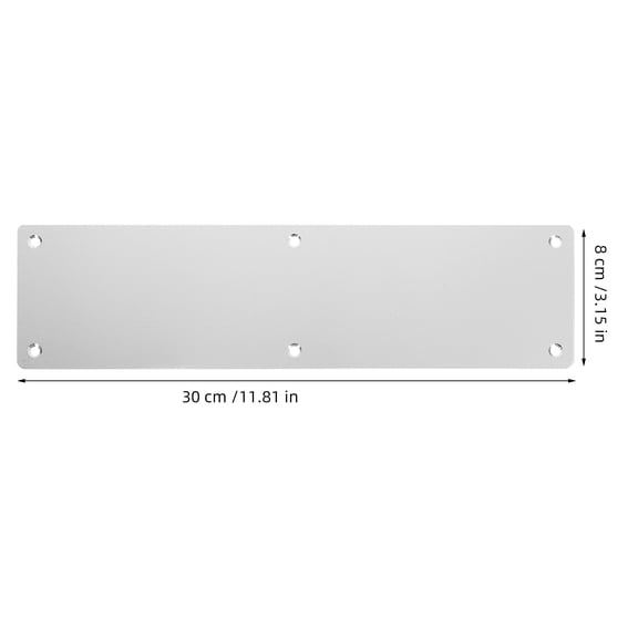 Topbathy Stainless Steel Push Plate For Doors Silver Rectangular Modern Design 1Pcs