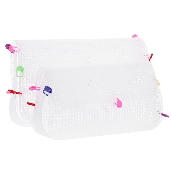 Topbathy Plastic Mesh Sheets Knitting Bag Craft Enthusiasts White DIY Crafting Gifting 1 Set