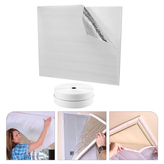 Topbathy White Ceiling Fan Shutter Seal Cover Featuring Aluminum Film and Air Leak Prevention