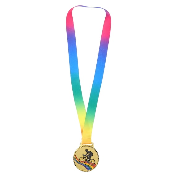 Topbathy Cycling Excellence Medal Plated Gold Finishers Medal Zinc Alloy Sports Award for Bike Racing and Competition