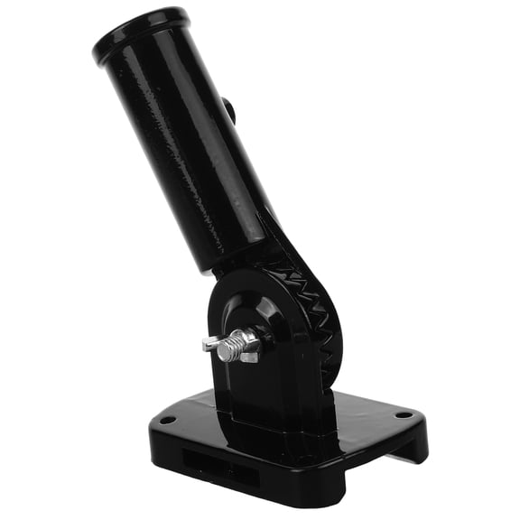 Topbathy Black Adjustable Flag Pole Holder Wall Mounted Bracket for Outdoor Use on Balcony Garden