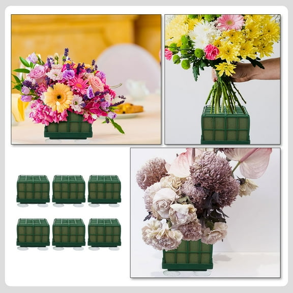 Topbathy 6Pcs Floral Sponge Blocks Green Flower Mud for Fresh and Artificial Flower Arrangements