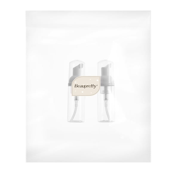 Topbathy Plastic Foaming Soap Dispenser Empty Bottle Compact 2Pcs for Travel Convenience and Home Use