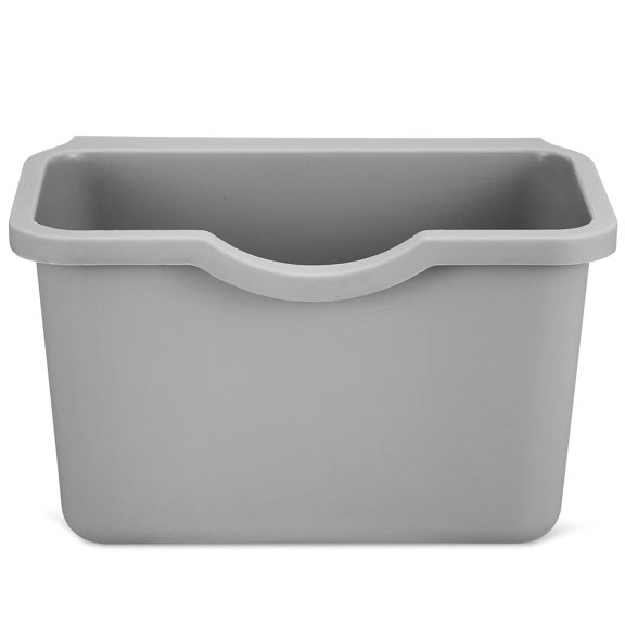 Topbathy Indoor Hanging Compost Bin Kitchen Garbage Container Grey Plastic for Kitchen Use 1Pcs