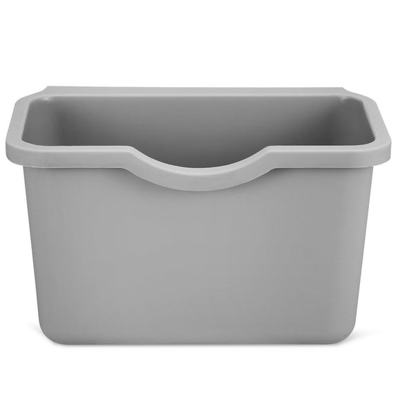 Topbathy Indoor Hanging Compost Bin Kitchen Garbage Container Grey Plastic for Kitchen Use 1Pcs