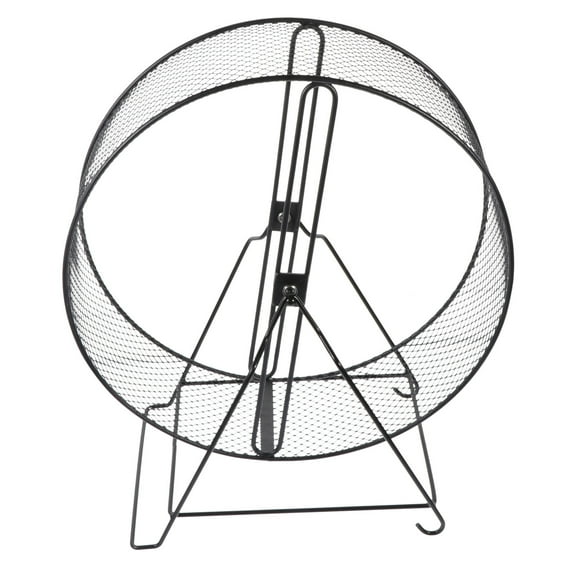Topbathy Iron Hamster Running Wheel Black Quiet Exercise Wheel for Small Pets Like Hamsters and Squirrels