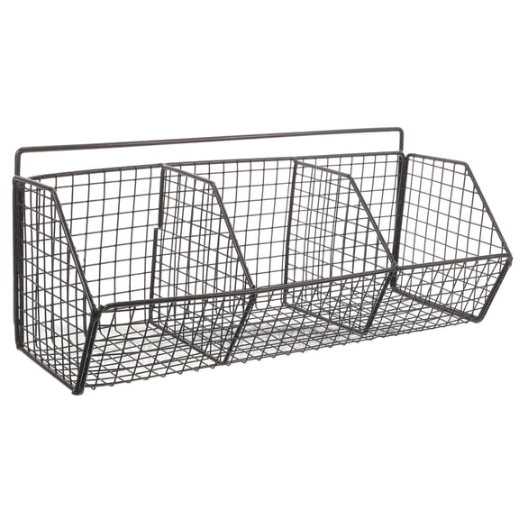 Topbathy Wall Mounted Metal Shelf Organizer for Kitchen Storage with Draining Basket Black