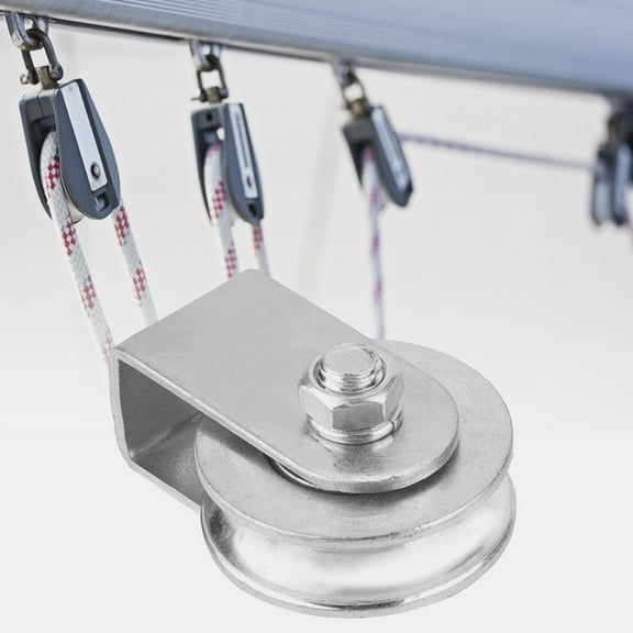 Topbathy Professional Single Wheel Pulley Steel Lifting Roller for Heavy Industrial Load Bearing