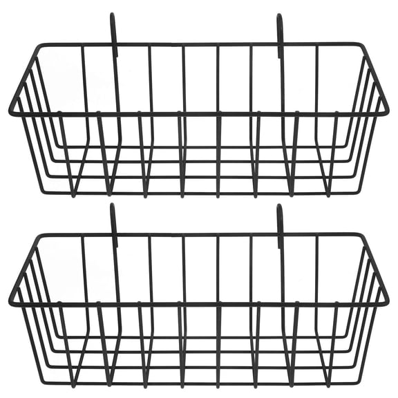 Topbathy 2Pcs Black Bunny Feeder Racks Hanging Rabbit Cage Storage for Small Pet Food Holder