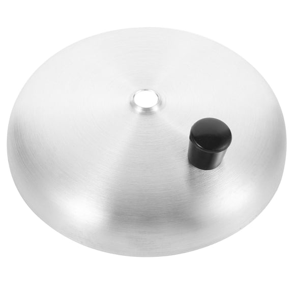 Topbathy Metal Cooking Pot Lid Plated Silver Stainless Steel Pan Cover with Vent Hole Design