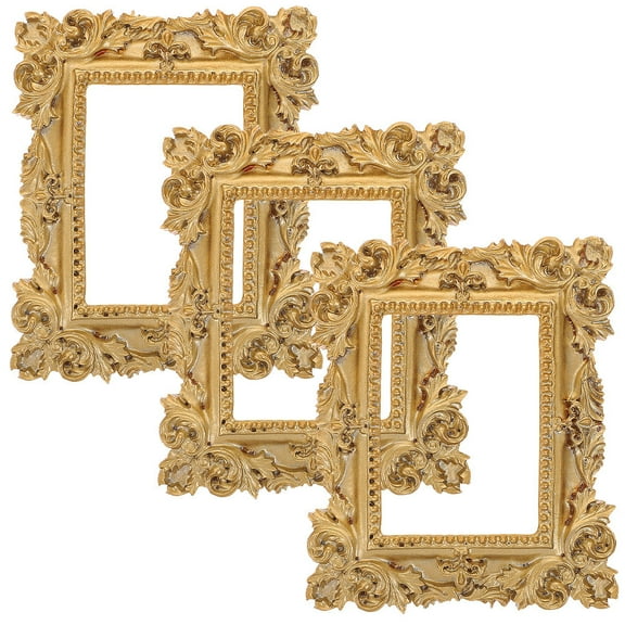 Topbathy Mini Ornament Frames 3 Pack Resin Photo Frame Ornaments Vintage Picture Frames For Home Decor Diy Projects