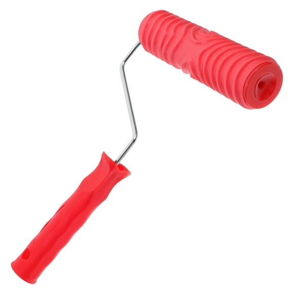Topbathy Patterned Paint Roller Red Rubber for Home Use Wall and Cabinet Art