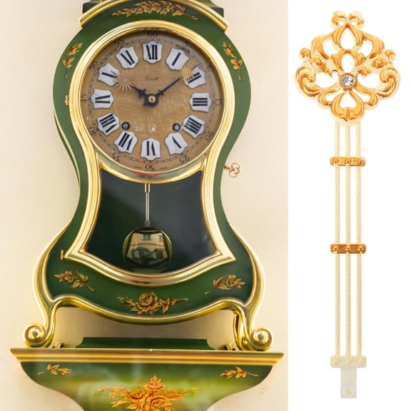 Topbathy Golden Metal Clock Pendulum Replacement Part for Wall Clock Home Repair and DIY Movement Accessory