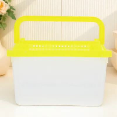 Topbathy Portable Handheld Fish Tank Transparent Aquarium For Turtles Hamsters And PetsColor Lid Is Random