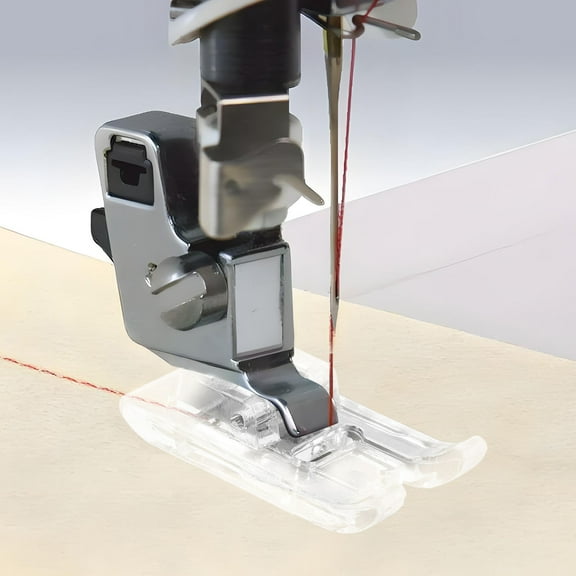 Topbathy Transparent Plastic Sewing Machine Foot for Edge Stitching and Hemming