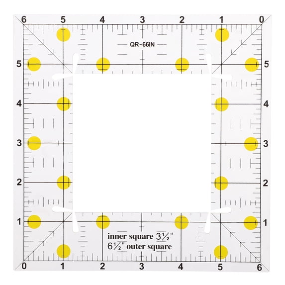 Topbathy 1Pc Plastic Stitching Ruler for Fabric Use with Easy to Read Scale