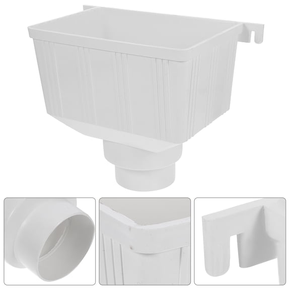 Topbathy White PVC Downspout Diverter Durable Rain Gutter Water Collection System for Efficient Roof Drainage