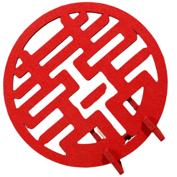 Topbathy Custom Wedding Welcome Sign Red Felt Chinese Style 1Pack