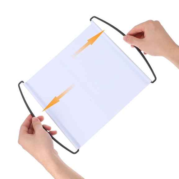 Topbathy 1Set Reusable White Pull Up Banner with Dry Erase Board for Cheer Events and Celebrations