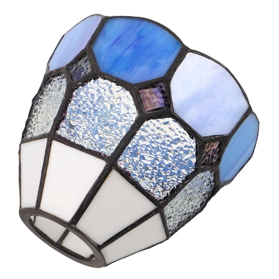 Topbathy Retro Blue Glass Lamp Shade for Pendant Lights with Uniform Light Diffusion
