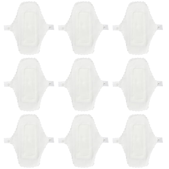 Topbathy Reusable Washable Sanitary Pads Made of Waterproof Cloth for Women with Convenient Button 180mm White