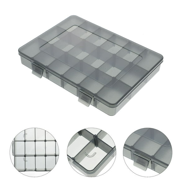 Topbathy Screw Storage Organizer Box 18 Compartment Plastic Tool Organizer for Nuts Bolts and Fasteners
