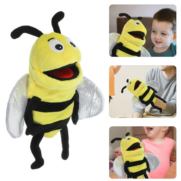 Topbathy Assorted Color Plush Bee Hand Puppet Soft Plush Material for Role Playing