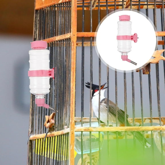 Topbathy 1Pc Pet Water Dispenser Automatic Water Supply for Dog Owners Pink Plastic