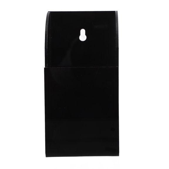 Topbathy Black Acrylic Wall Mount Remote Holder Storage Box for Living Room and Game Disc Organization