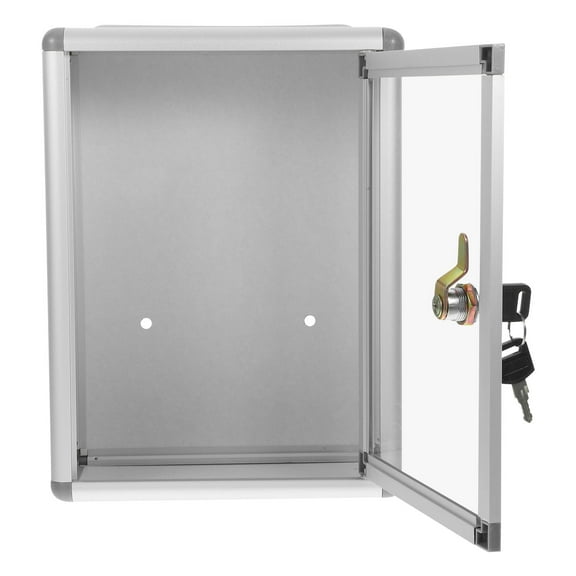 Topbathy Wall Mountable Suggestion Box 1 Set Aluminum Alloy Complaint Mailbox with Lock Multi Purpose Organizer