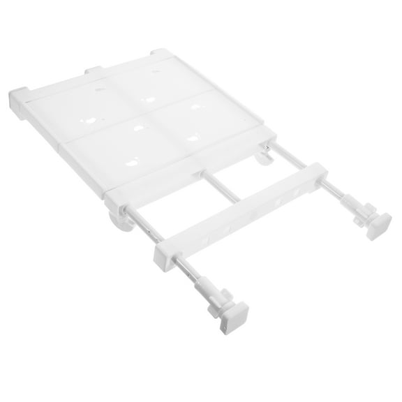 Topbathy White Retractable Storage Shelves Rack Expandable Closet Organizer for Wardrobe Kitchen and Bathroom