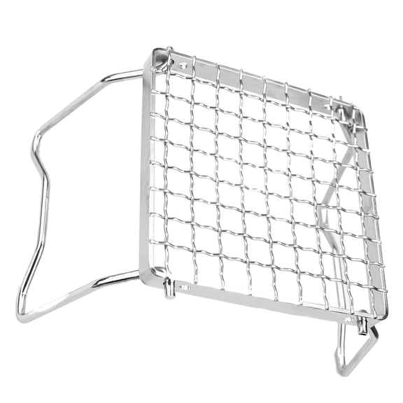 Topbathy warming rack for grill Folding Campfire Grill Silver Compact Style 1Pack