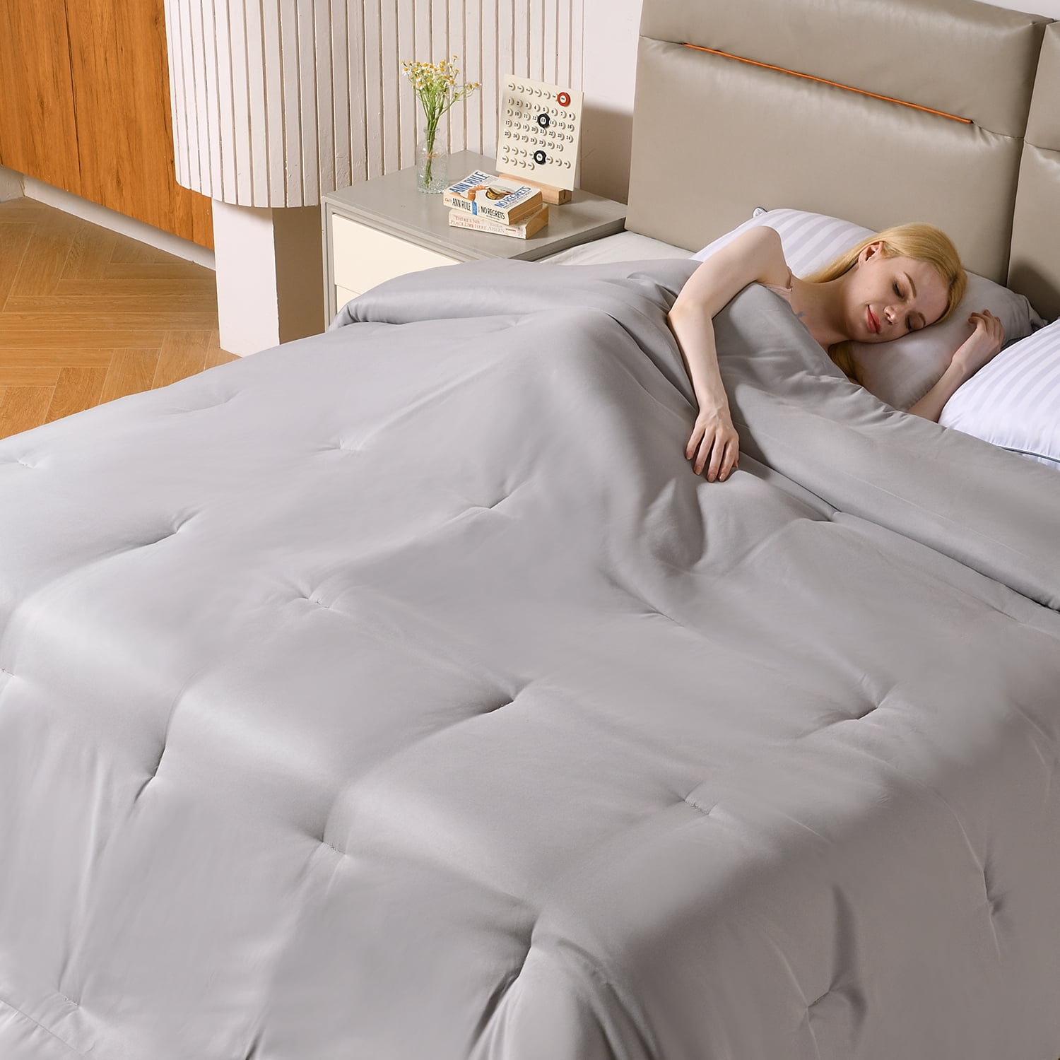 Topblan Oversized King Comforter 120"x120", Lightweight and Breathable