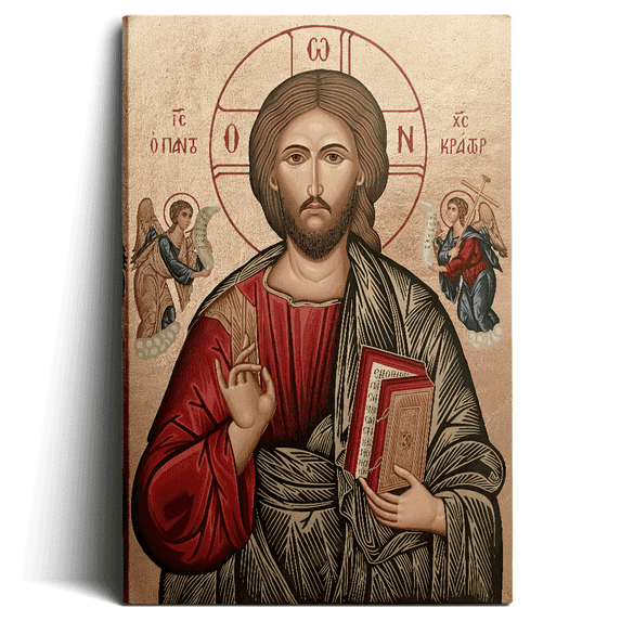 Topbout Art Jesus Christ Icon Byzantine Classic Canvas Wall Art Gallery ...