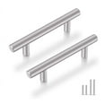 thumbnail image 1 of Topboutique 10 Pack Kitchen Cabinet Handles Silver Drawer Pulls 4 inch , Solid Stainless Steel T Bar with Satin Brushed Nickel, Hardware for Kitchen Cupboard Door Bathroom Furniture, 1 of 7