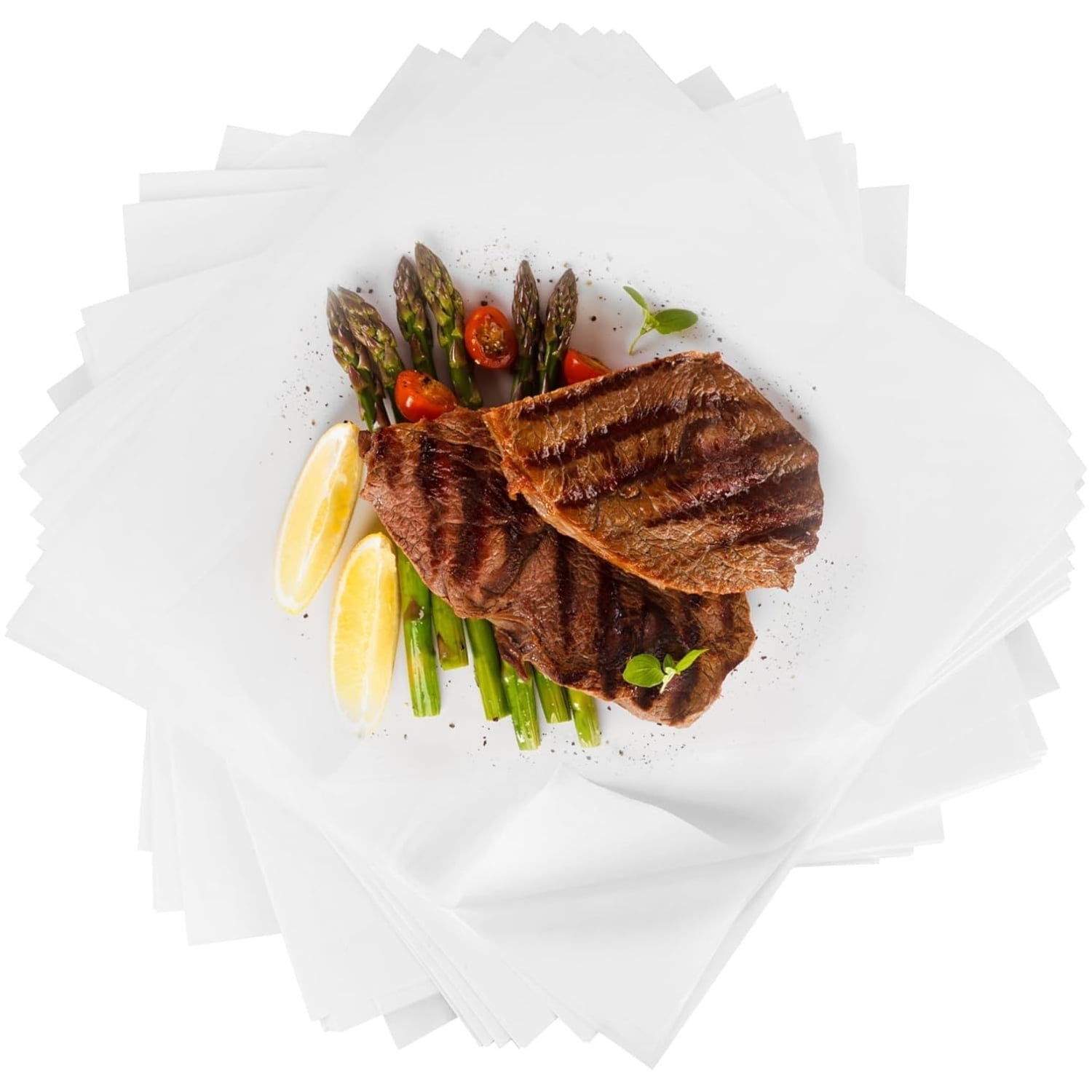 Topboutique 100 Pcs Butcher Paper White Parchment Paper Deli Paper Sheet Disposable Burger Wraps Paper Burger Wrapping Paper Grease Deep Fryer Cooking Oil-absorbing Paper for Kitchen,25*35cm/10*14in