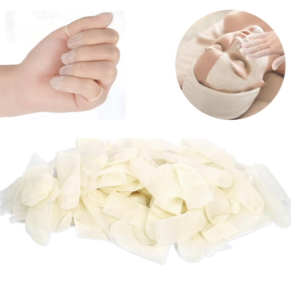 Topboutique 100 Pcs Clear Latex Finger Cots Disposable Matte Finger Tip Protector Multi-use Fingers Gloves for Jewelry Cleaning Craft Projects Nail Art Beauty Massage Electronic Repair (M)