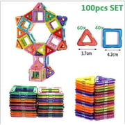 Topboutique 100pcs Magnetic Blocks Set - Building Construction Kit Educational Toys For Your Kids Stronger Magnets